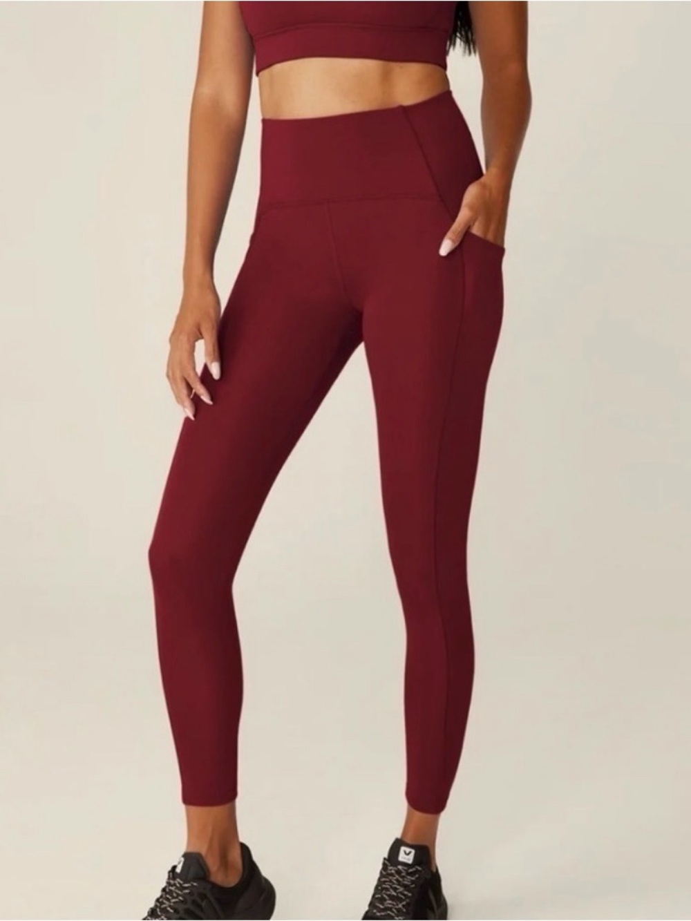 Beyond yoga Powerbeyond Pocket midi legging California Merlot